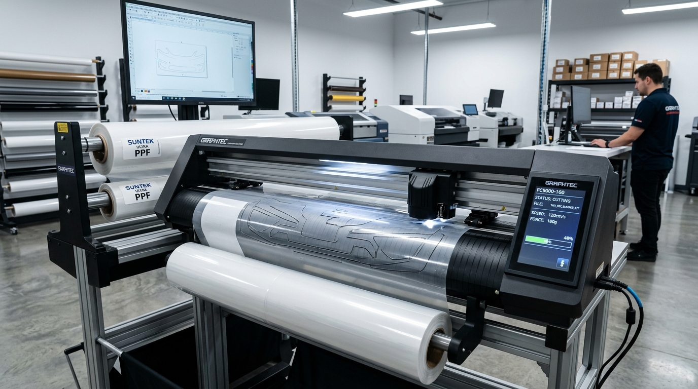 Precision digital PPF cutting plotter machine